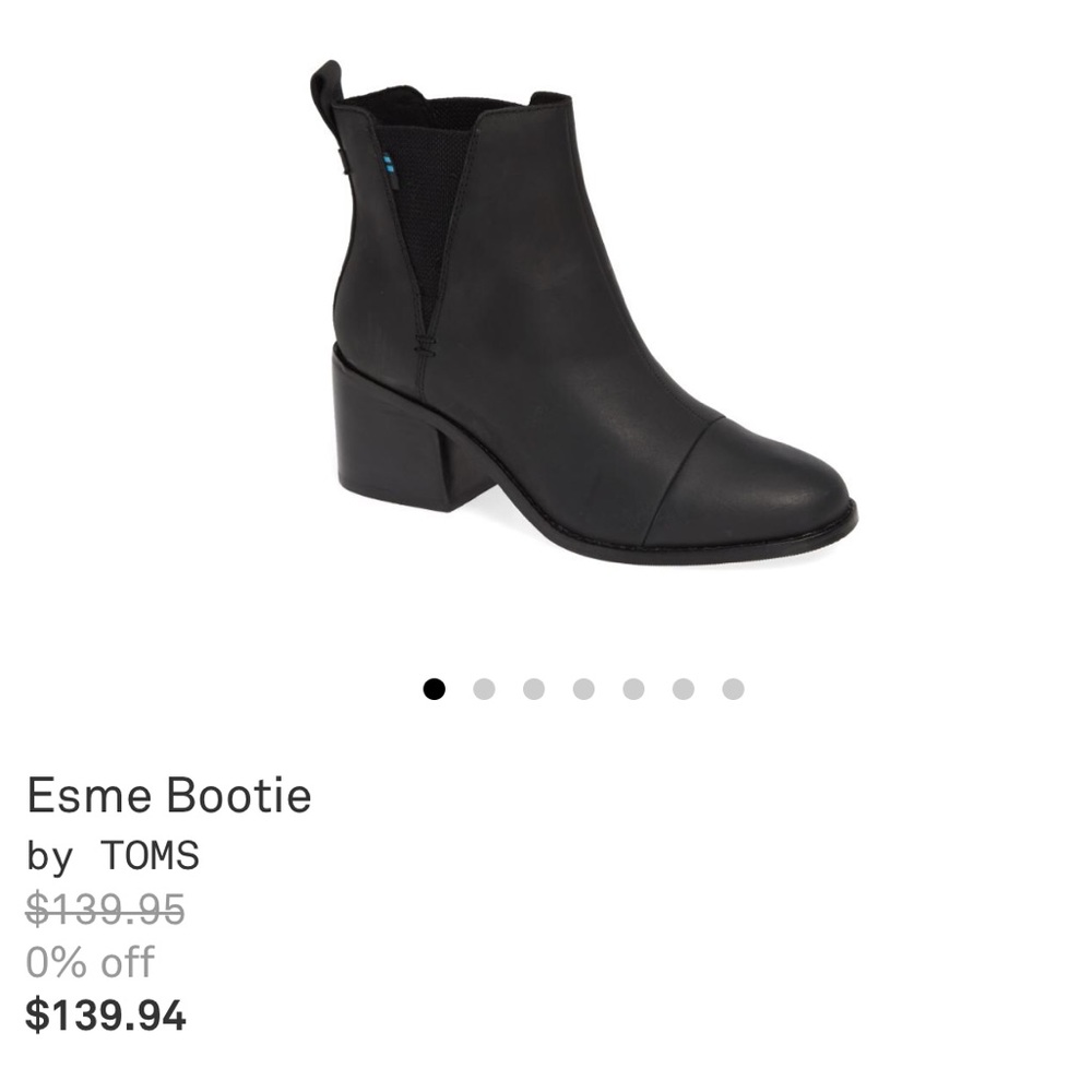 TOMs Esme Bootie Size 8